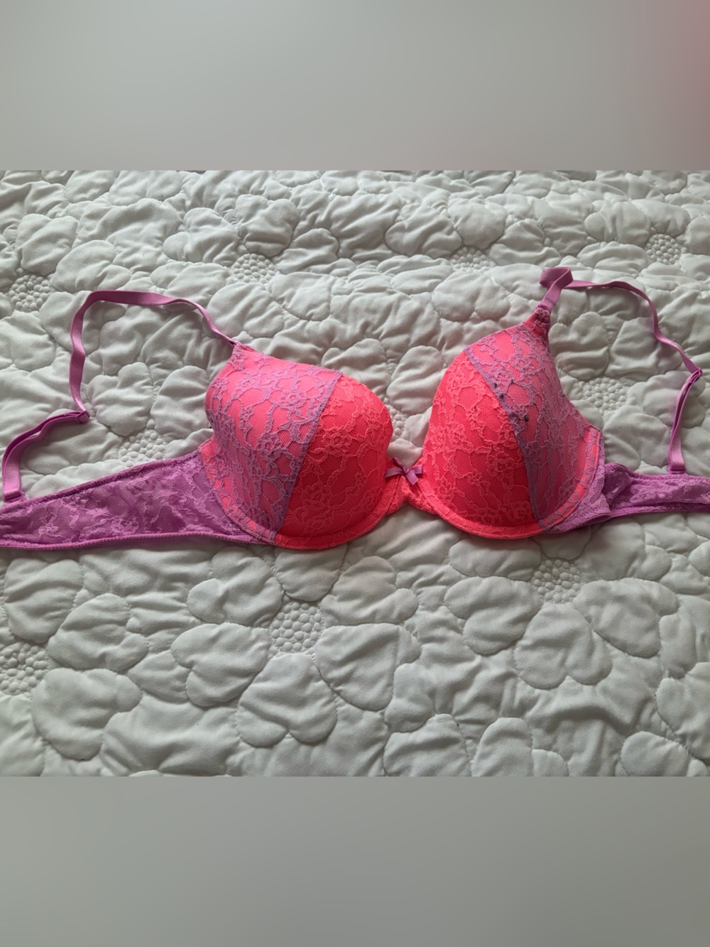 Lace Bra in Pink and Purple